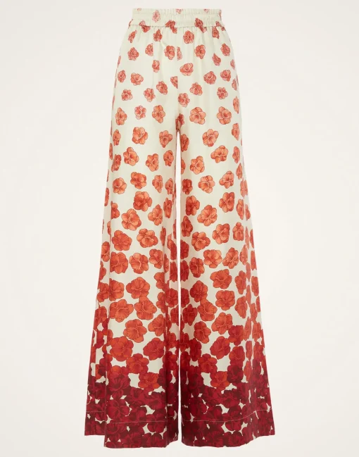 Palazzo PantsHaze Placèe Red in Silk Twill