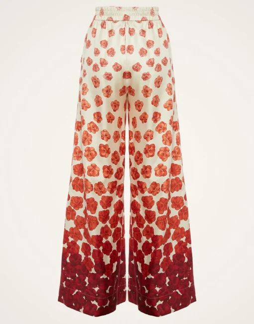 Palazzo PantsHaze Placèe Red in Silk Twill