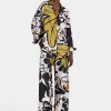 Palazzo PantsMarea Black & White in Silk Twill
