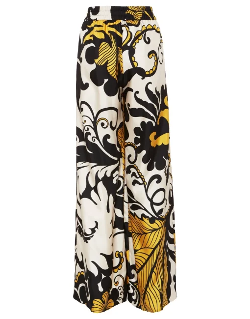 Palazzo PantsMarea Black & White in Silk Twill
