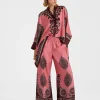 Palazzo PantsOltrarno Placée Pink in Silk Twill