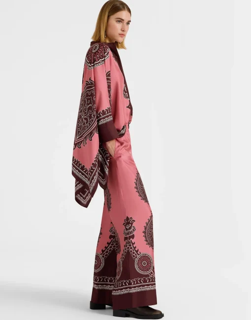 Palazzo PantsOltrarno Placée Pink in Silk Twill