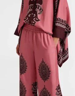 Palazzo PantsOltrarno Placée Pink in Silk Twill