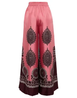 Palazzo PantsOltrarno Placée Pink in Silk Twill