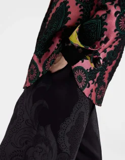 Palazzo PantsPortal Laser Black in Viscose Satin Stretch