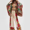 Palazzo PantsTaormina Placée Ivory in Twill Silk
