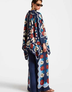 Palazzo PantsWhitsun Placée Blue in Silk Twill