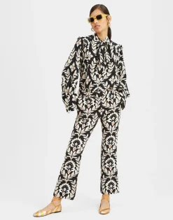 24/7 PantsGhirlanda Black in Compact Jersey