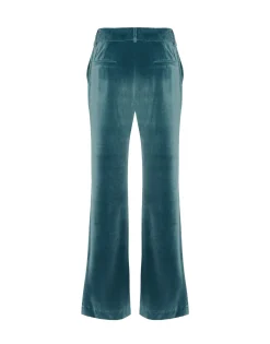 24/7 PantsLight Blue in Velvet With Feathers