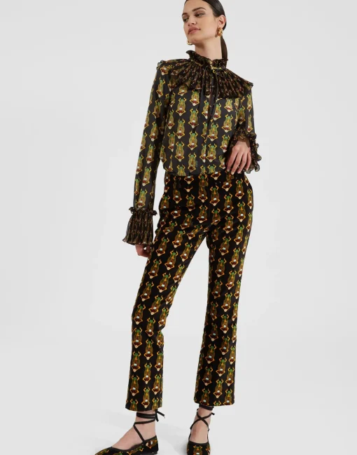 24/7 PantsScarab Black in Cotton Velvet