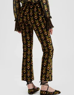 24/7 PantsScarab Black in Cotton Velvet