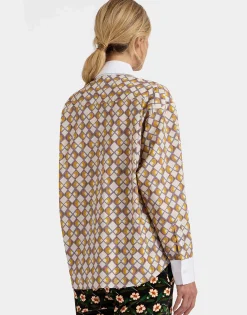 Peggy ShirtHalf-Light Micro Cream in Poplin Cotton