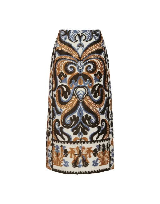 Pencil SkirtCorsini Cream in Jacquard