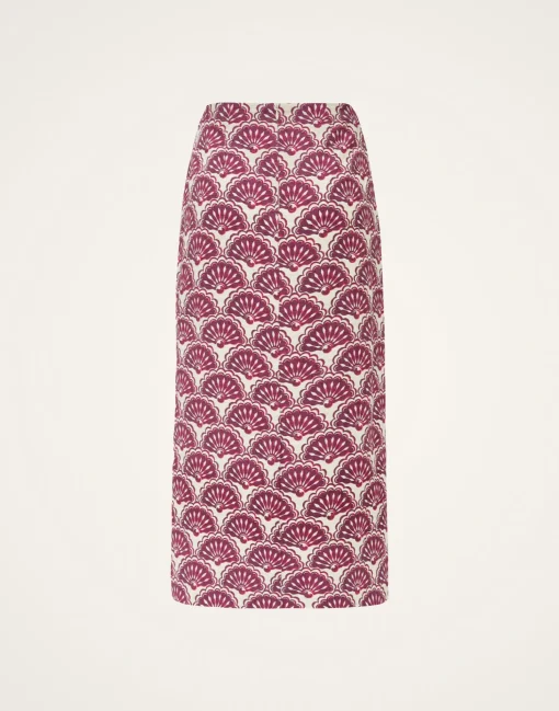 Pencil SkirtFans Purple in Shot Cotton