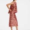 Pencil SkirtGrove Kaki/Pink in Jacquard