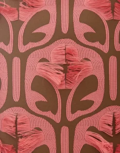 Pencil SkirtGrove Kaki/Pink in Jacquard
