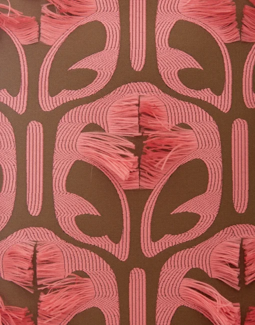 Pencil SkirtGrove Kaki/Pink in Jacquard