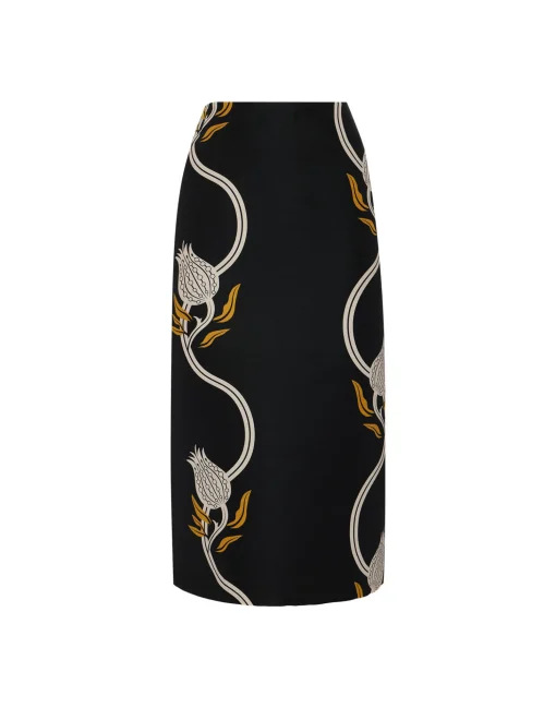 Pencil SkirtMelograno Black & White in Cady Wool