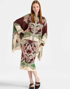 Pencil SkirtPortal Placée Brown in Envers Satin