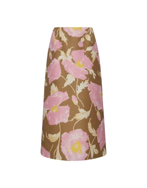 Pencil SkirtSylph Khaki in Cady Wool