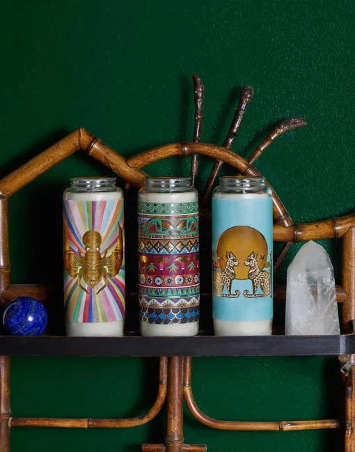 Pillar CandleKhepri in Glass