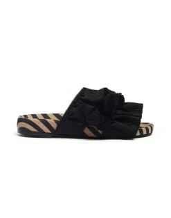 Pimento SlideSolid Black in Viscose & Jute