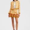 Pincho Mini SkirtFans Gold in Jacquard
