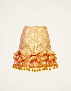 Pincho Mini SkirtFans Gold in Jacquard