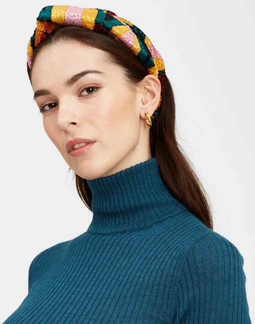 Pinup HeadbandArcturus Blue Petrol in Velvet Devoré