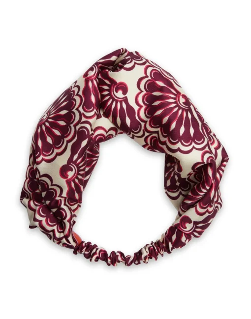 Pinup HeadbandFans Purple in Twill
