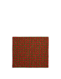 Placemat Set Of 2Cherries Verde in Linen