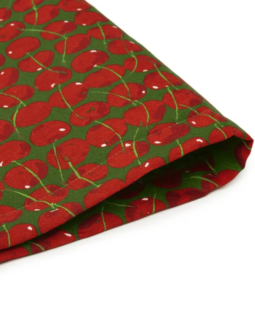 Placemat Set Of 2Cherries Verde in Linen
