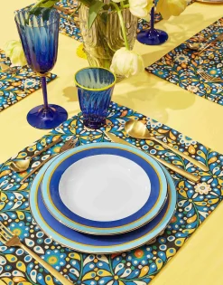 Placemat Set Of 2Confetti Blu in Linen