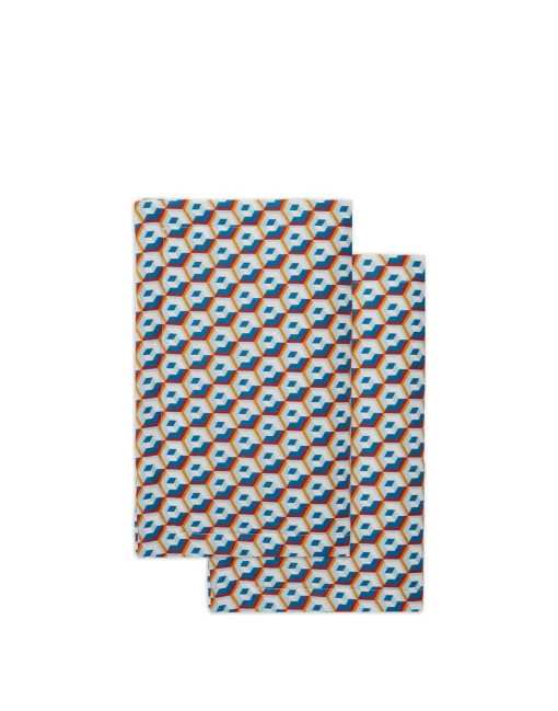 Placemat Set Of 2Cubi Blu in Linen