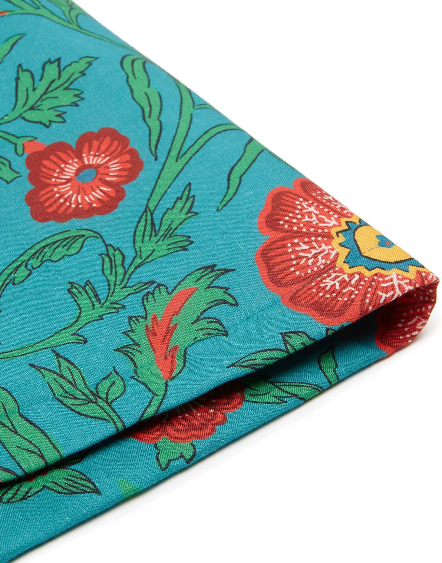 Placemat Set Of 2Dragon Flower Turchese in Linen