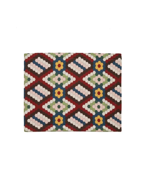 Placemat Set Of 2Honeycomb Tiles in Linen