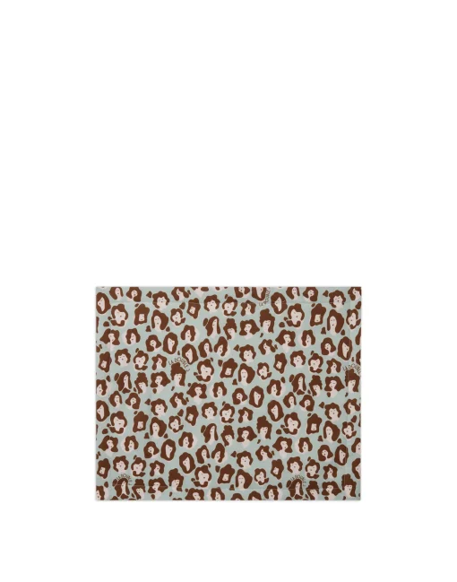 Placemat Set Of 2Lady Leopard Acqua in Linen