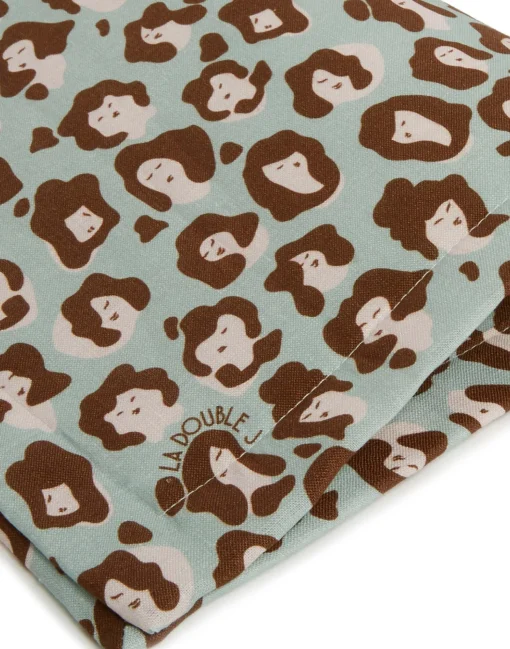 Placemat Set Of 2Lady Leopard Acqua in Linen