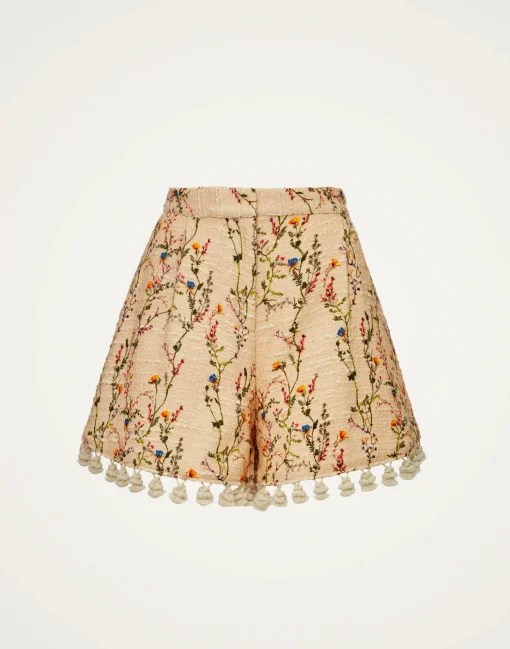 Playa ShortsPrimavera Cream in Tweed With Tassels
