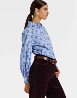 Poet ShirtGryphos Light Blue in Cotton Poplin