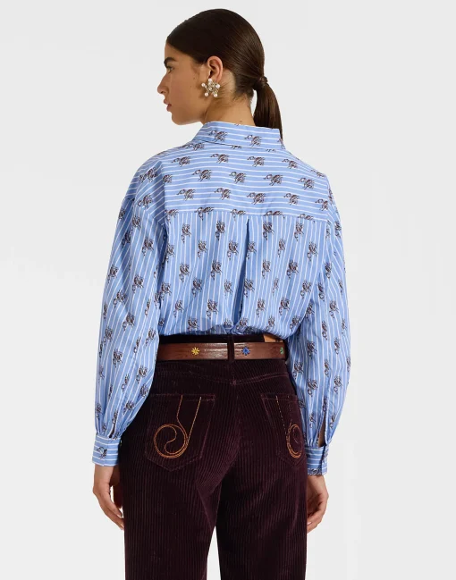 Poet ShirtGryphos Light Blue in Cotton Poplin
