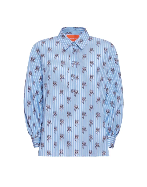 Poet ShirtGryphos Light Blue in Cotton Poplin