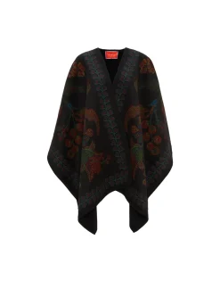 PonchoGrenadilla Placée Black in Baize Wool