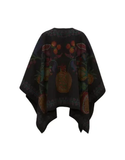 PonchoGrenadilla Placée Black in Baize Wool