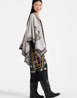 PonchoHerald Cream in Herald Chiné