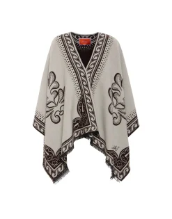 PonchoHerald Cream in Herald Chiné