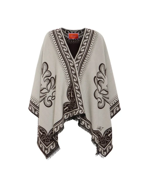 PonchoHerald Cream in Herald Chiné