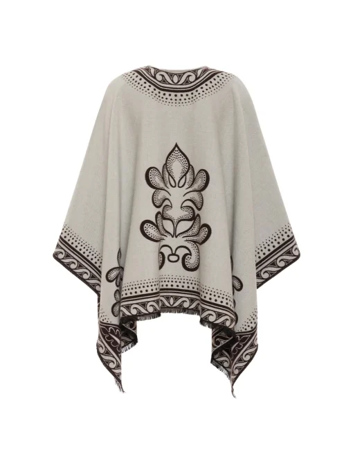 PonchoHerald Cream in Herald Chiné