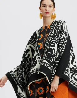 PonchoMix Tiles Black in Wool