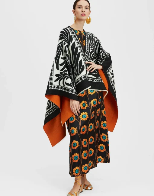 PonchoMix Tiles Black in Wool